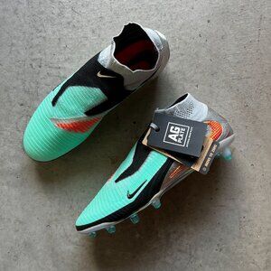 Nike Phantom 6 High Elite AG Chrome Black IH3985-001 Men's 12 Men's Soccer Cleat